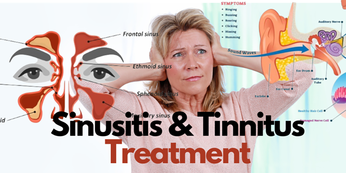 Image showing Illustration of sinus problems and ear ringing, representing common health issues affecting the nose and ears
